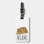 Étiquette À Bagage Classique Miami Cubain Sandwich Ham Porc Fromage S (Devant Vertical)