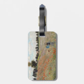 Étiquette À Bagage Claude Monet - Champ de pavot - Code QR (Dos Vertical)