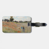 Étiquette À Bagage Claude Monet - Champ de pavot - Code QR (Dos horizontal)