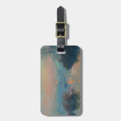 Étiquette À Bagage Claude Monet - Coucher de soleil sur la Seine à La (Devant Vertical)