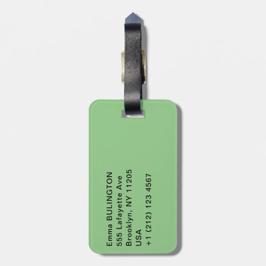 Étiquette À Bagage Claude Monet - Eau Lily étang, Harmonie verte (Dos Vertical)