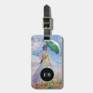 Étiquette À Bagage Claude Monet - Femme à l'ombrelle tournée vers la