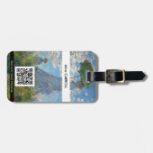 Étiquette À Bagage Claude Monet - La Promenade - Code QR (Devant horizontal)