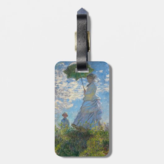 Étiquette À Bagage Claude Monet - La Promenade - Code QR (Dos Vertical)
