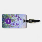Étiquette À Bagage Claude Monet - Lilac Irises / Iris Mauves (Devant horizontal)