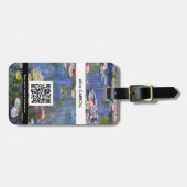 Étiquette À Bagage Claude Monet - Lys d'eau / Nympheas - Code QR (Devant horizontal)