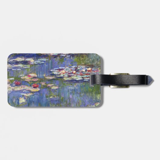 Étiquette À Bagage Claude Monet - Lys d'eau / Nympheas - Code QR (Dos horizontal)