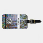 Étiquette À Bagage Claude Monet - Nappes d'eau - Code QR (Devant horizontal)