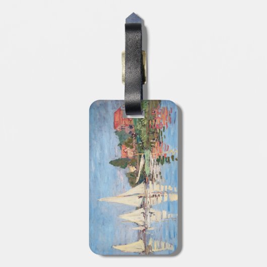 Étiquette À Bagage Claude Monet - Regattas à Argenteuil - QR Code (Dos Vertical)