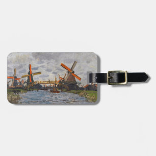 Étiquette À Bagage Claude Monet - Windmills près de Zaandam