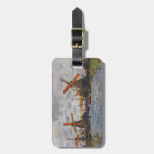 Étiquette À Bagage Claude Monet - Windmills près de Zaandam (Devant Vertical)