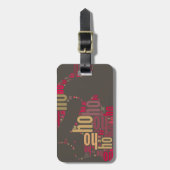 Étiquette À Bagage Claus mot du Père Noël Ho Ho Ho (Devant Vertical)