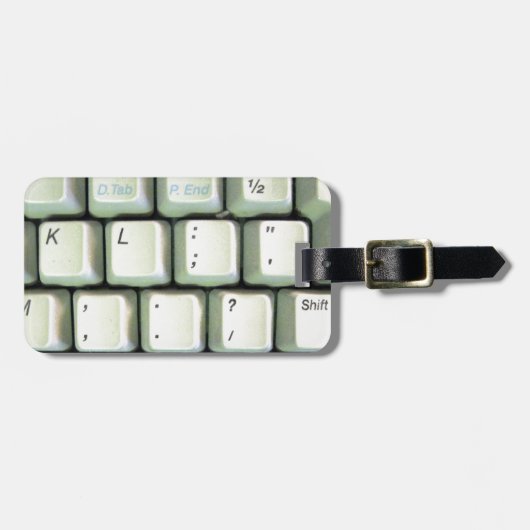 Étiquette À Bagage Clavier de machine à écrire (Devant horizontal)