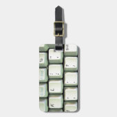 Étiquette À Bagage Clavier de machine à écrire (Devant Vertical)