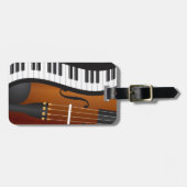 Étiquette À Bagage Claviers de piano étiquette onduleuse de bagage de (Devant horizontal)