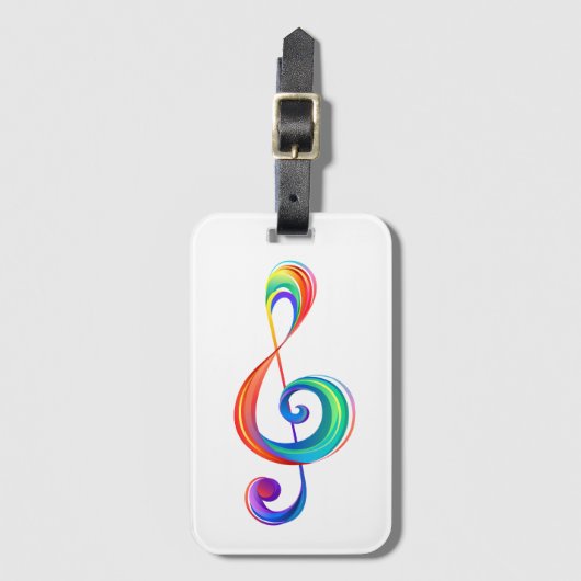 Étiquette À Bagage Clé arc-en-ciel (Devant Vertical)