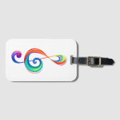 Étiquette À Bagage Clé arc-en-ciel (Devant Horizontal)