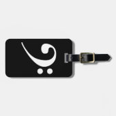 Étiquette À Bagage Clé de basse blanche (Devant horizontal)