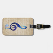 Étiquette À Bagage Clé de note (Devant horizontal)