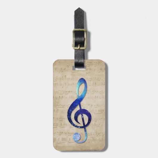 Étiquette À Bagage Clé de note (Devant Vertical)