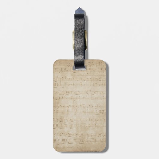 Étiquette À Bagage Clé de note (Dos Vertical)