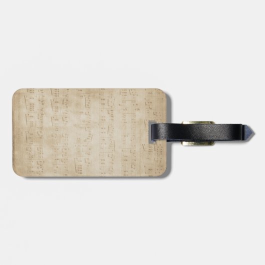 Étiquette À Bagage Clé de note (Dos horizontal)