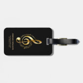 Étiquette À Bagage Clé Or Simple (Dos horizontal)