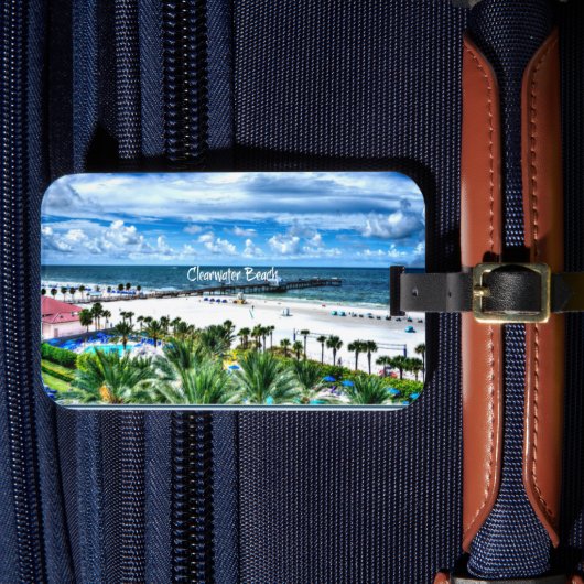 Étiquette À Bagage Clearwater Beach, Floride, destination vacances (Insitu Rectoal 4)