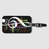 Étiquette À Bagage clef musicale nommée (Devant Horizontal)