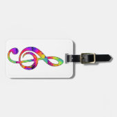 Étiquette À Bagage Clef triple colorée (Devant horizontal)