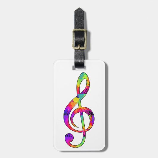 Étiquette À Bagage Clef triple colorée (Devant Vertical)