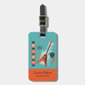 Étiquette À Bagage Cleveland Ohio | Guitare électrique (Devant Vertical)