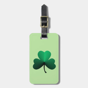 Étiquette À Bagage Clocher vert à trois feuilles