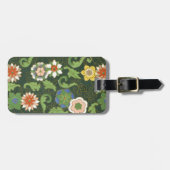 Étiquette À Bagage Cloisonne Chine Patter Asiatique Oriental (Devant horizontal)