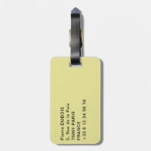 Étiquette À Bagage Closeup on Prague Astronomical Clock, Czech R. (Dos Vertical)