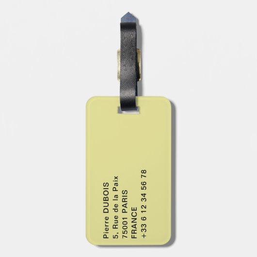 Étiquette À Bagage Closeup on Prague Astronomical Clock, Czech R. (Dos Vertical)