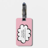 Étiquette À Bagage Cloud personnalisé sur une chaîne (Dos Vertical)