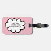 Étiquette À Bagage Cloud personnalisé sur une chaîne (Dos horizontal)