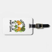 Étiquette À Bagage Clover Pup Love - St. Patrick's Day Chien Design (Devant horizontal)