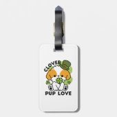 Étiquette À Bagage Clover Pup Love - St. Patrick's Day Chien Design (Dos Vertical)