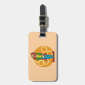 Étiquette À Bagage Clown de dessin Whimsical aux couleurs vives (Devant Vertical)