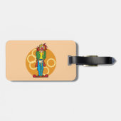 Étiquette À Bagage Clown de dessin Whimsical aux couleurs vives (Dos horizontal)