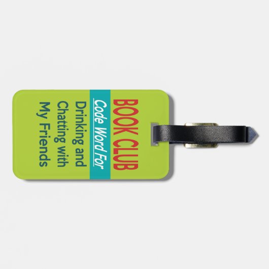 Étiquette À Bagage Club de lecture - codez le mot (Dos horizontal)