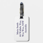 Étiquette À Bagage Club nautique (Dos Vertical)