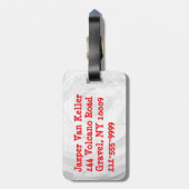 Étiquette À Bagage Coach Bleu Rouge (Dos Vertical)