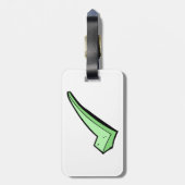 Étiquette À Bagage Coche Vert Symbole de Validation (Dos Vertical)