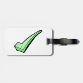 Étiquette À Bagage Coche Vert Symbole de Validation (Dos horizontal)