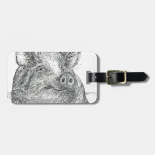 Étiquette À Bagage Cochon