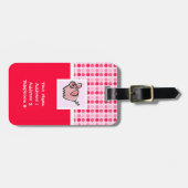 Étiquette À Bagage Cochon mignon (Devant horizontal)