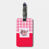 Étiquette À Bagage Cochon mignon (Dos Vertical)